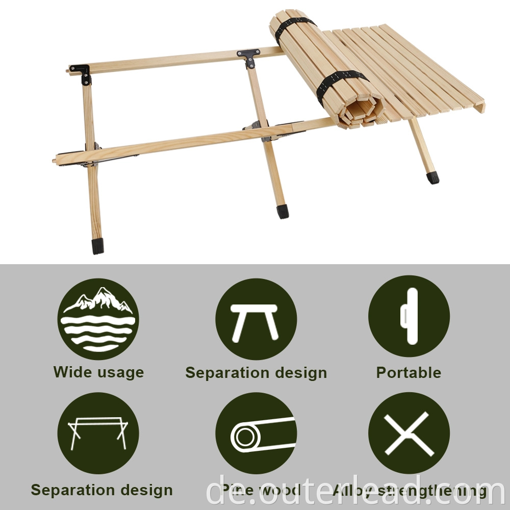 Kiefern Holz faltbare rechteckige Tabelle 90x60 cm mittelgroße Größe